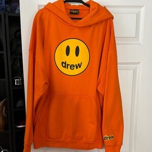 DREW Bright Orange Smiley Hoodie